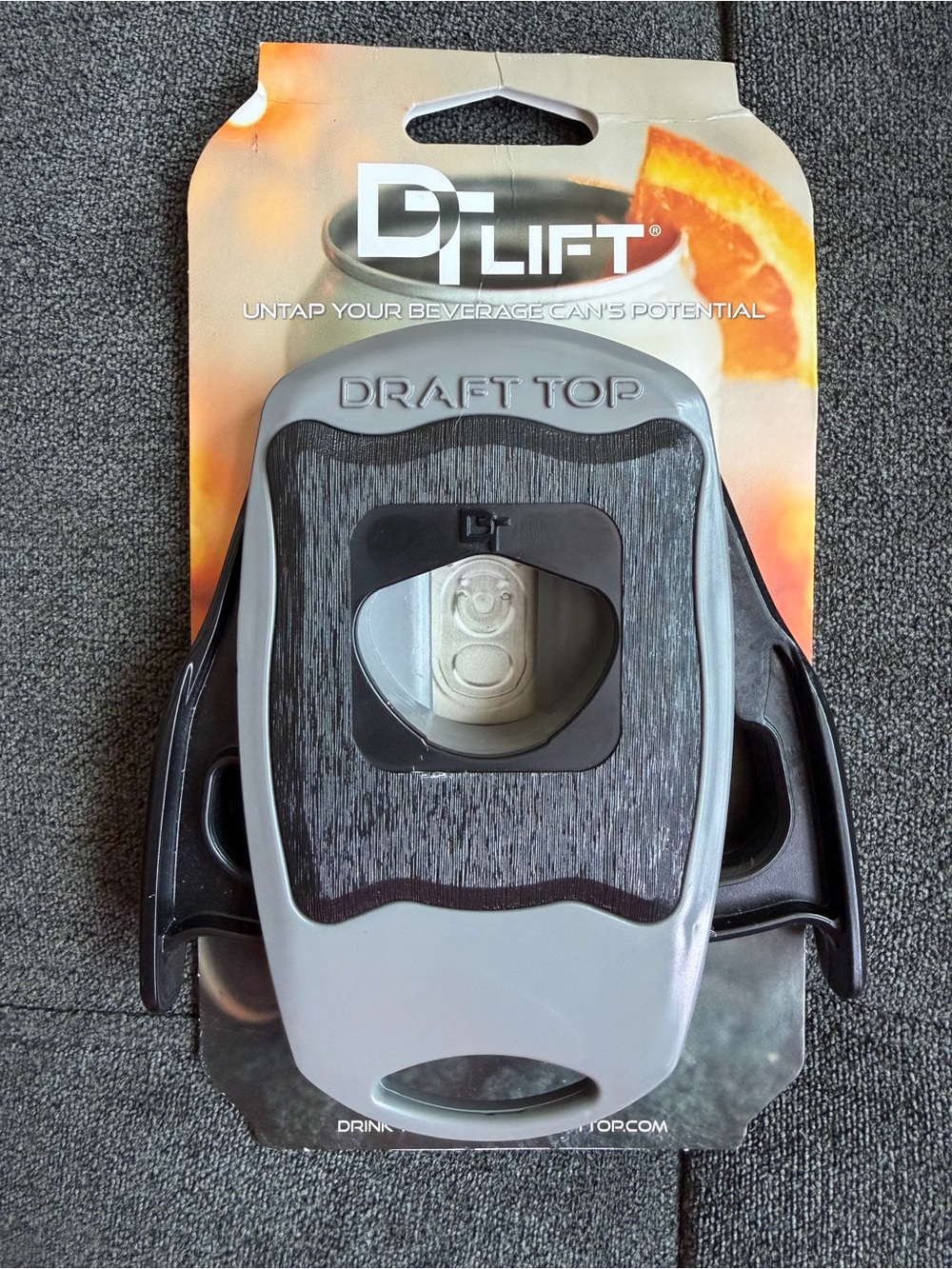 DTLift Draft Top Can Tapper - Gray & Black